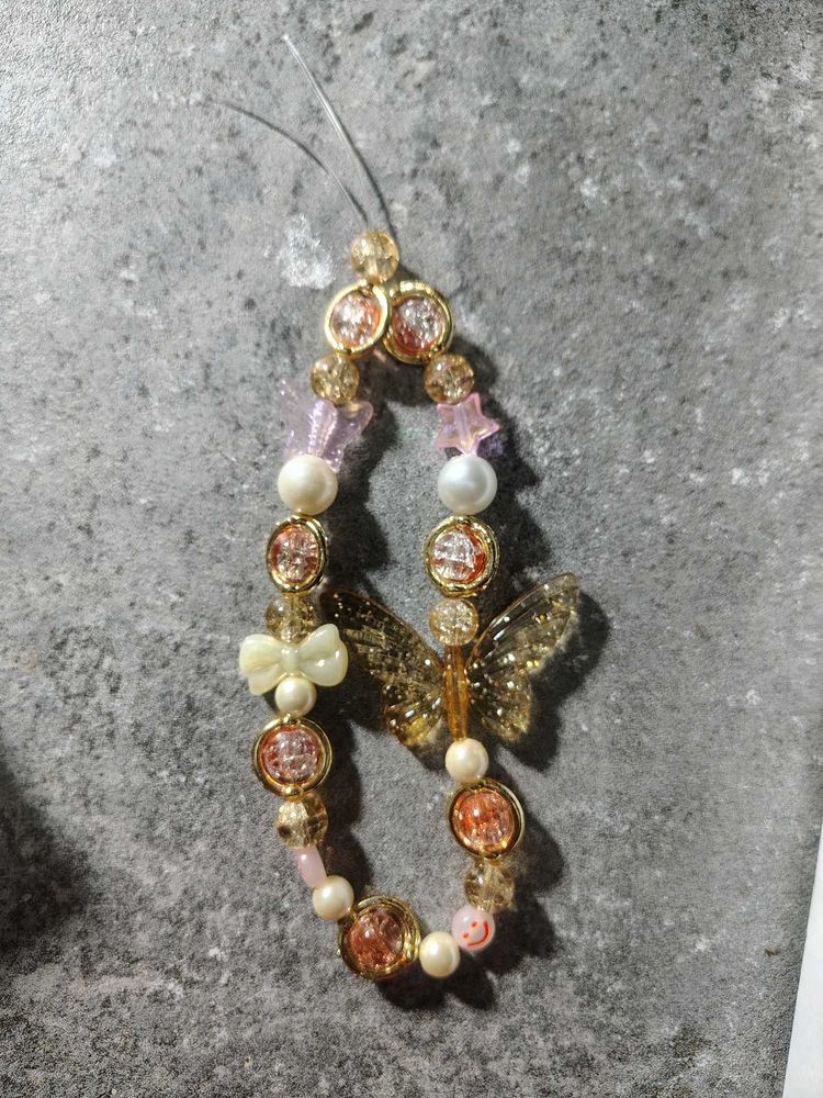 Butterfly Beaded Phone Charm / Keychain/ Bracelet