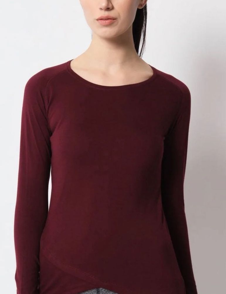 Burgundy Long Sleeve Tee