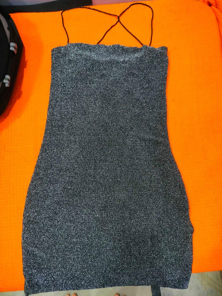 Silver Mini Dress