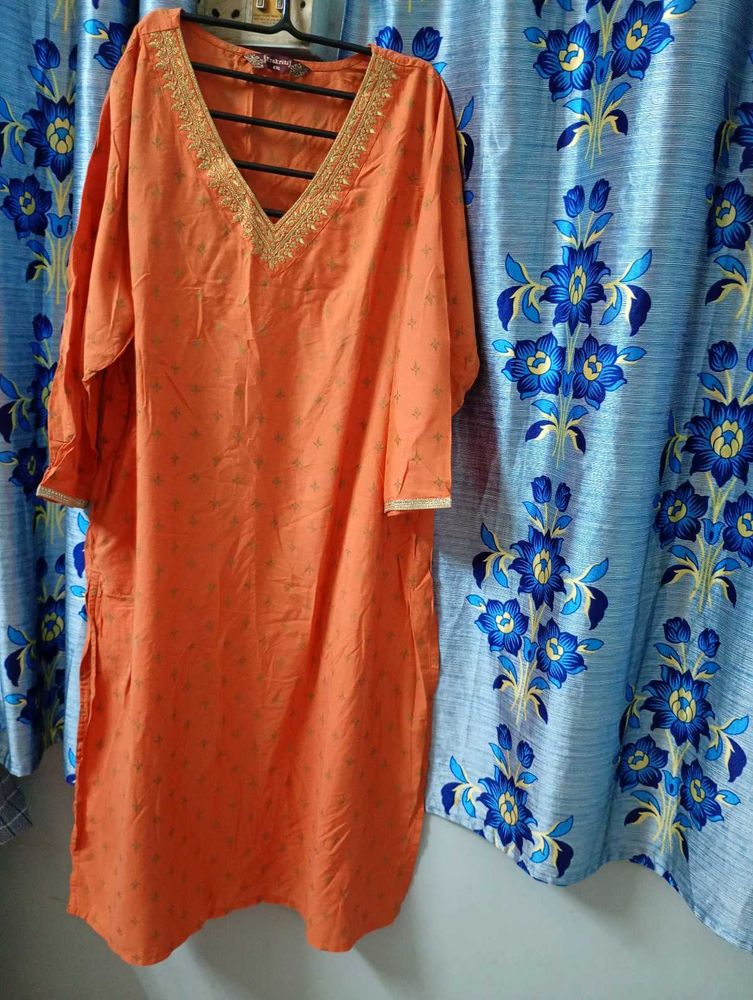Elegant Orange Kurta