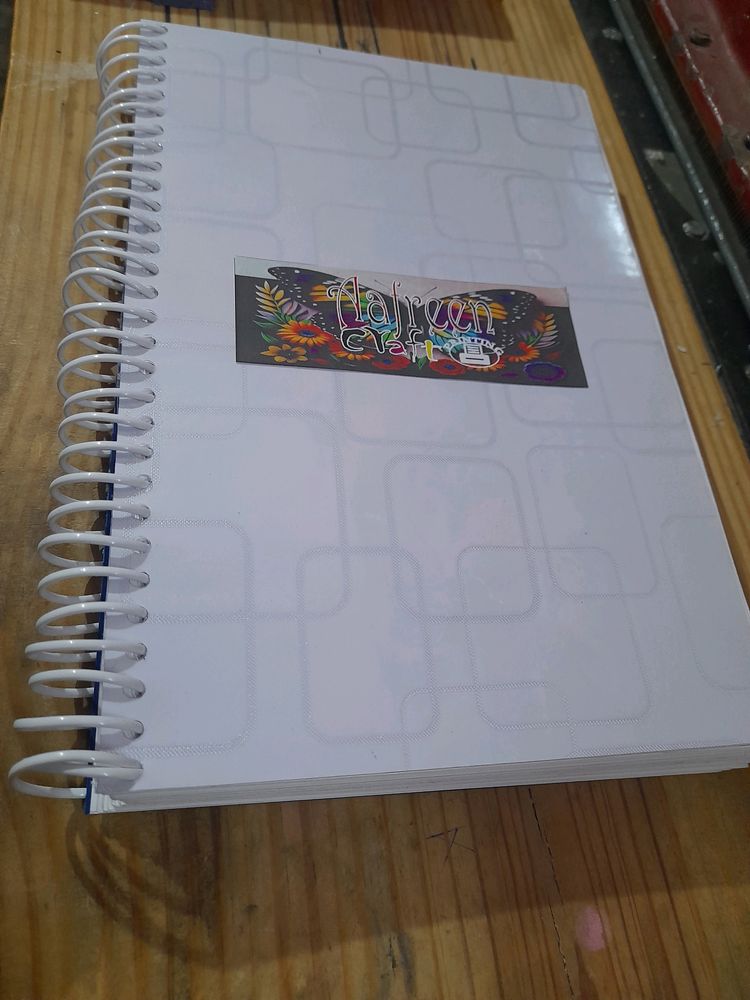 400 Pages White Spiral Notebook, (Ragister/Dairy)