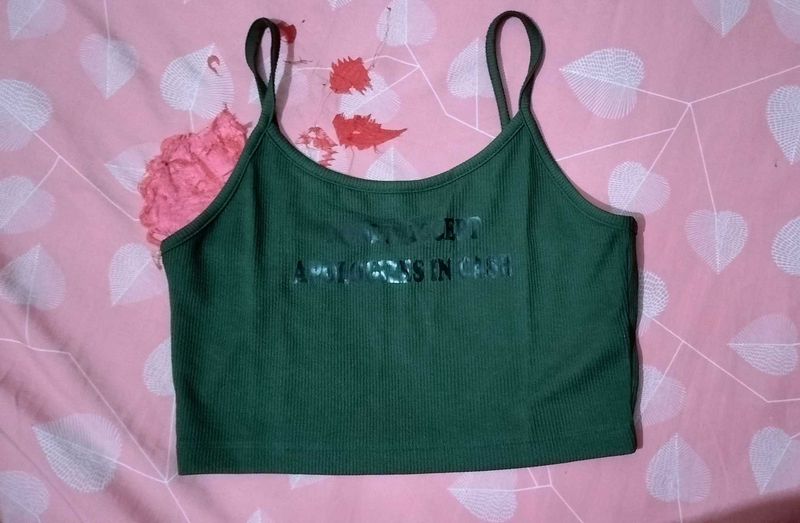 Summer Spaghetti sleeve Crop Top