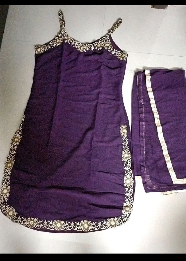 Purple Colour Kurta