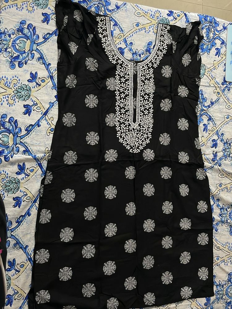 Navy BLUE Chicken Kurti