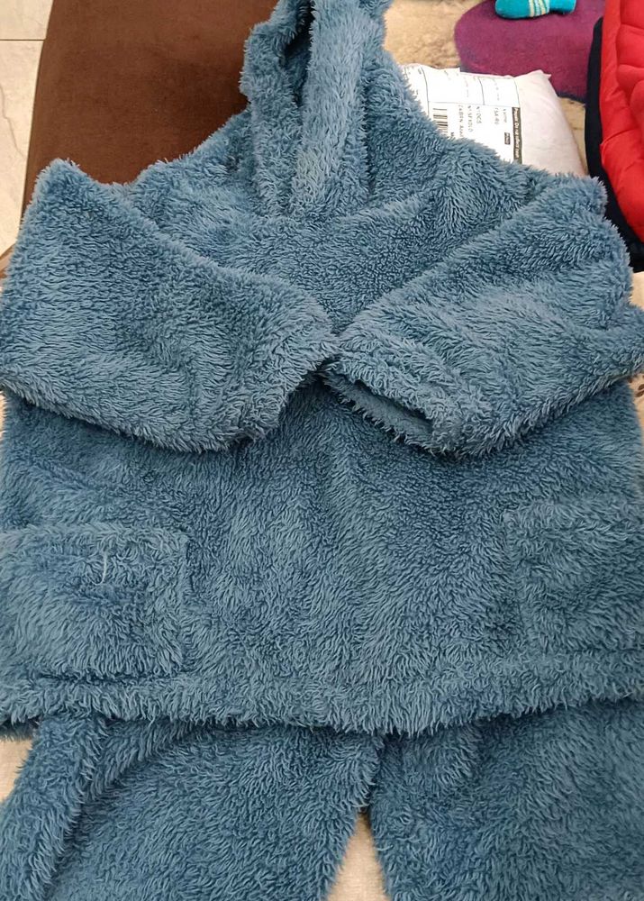 Warm Furr Winter Hoddie Set