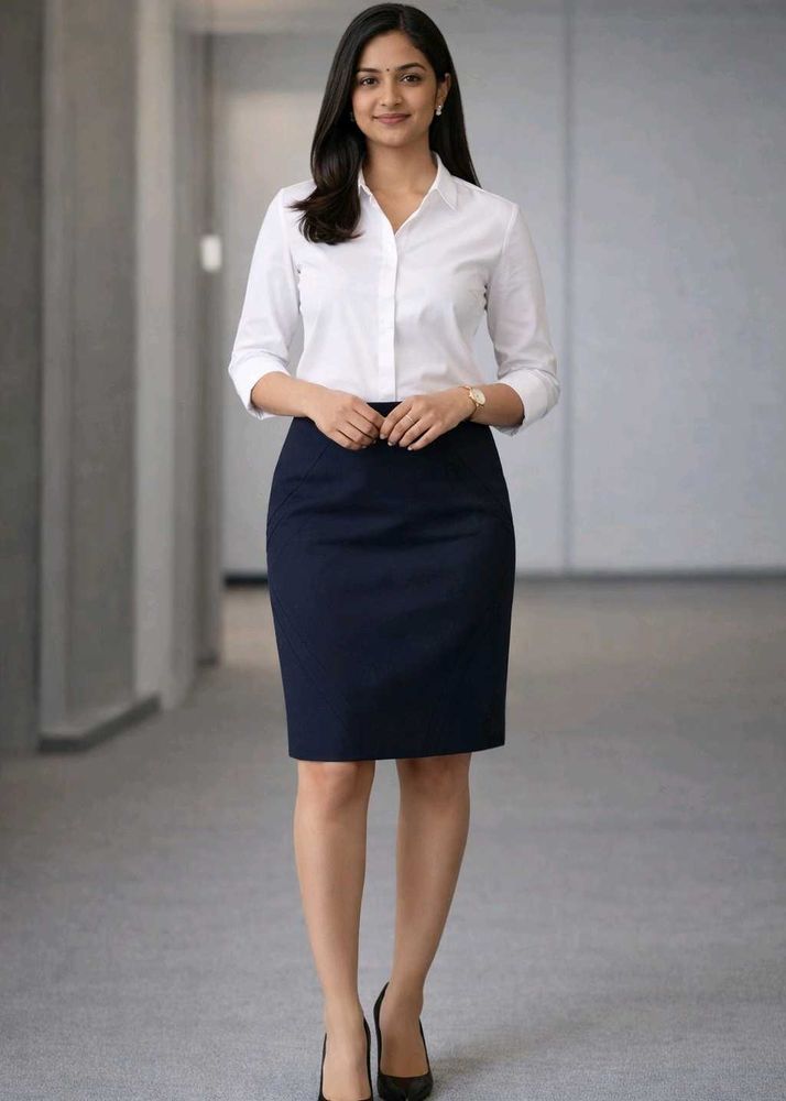 Park Avenue Navy Blue Pencil Skirt