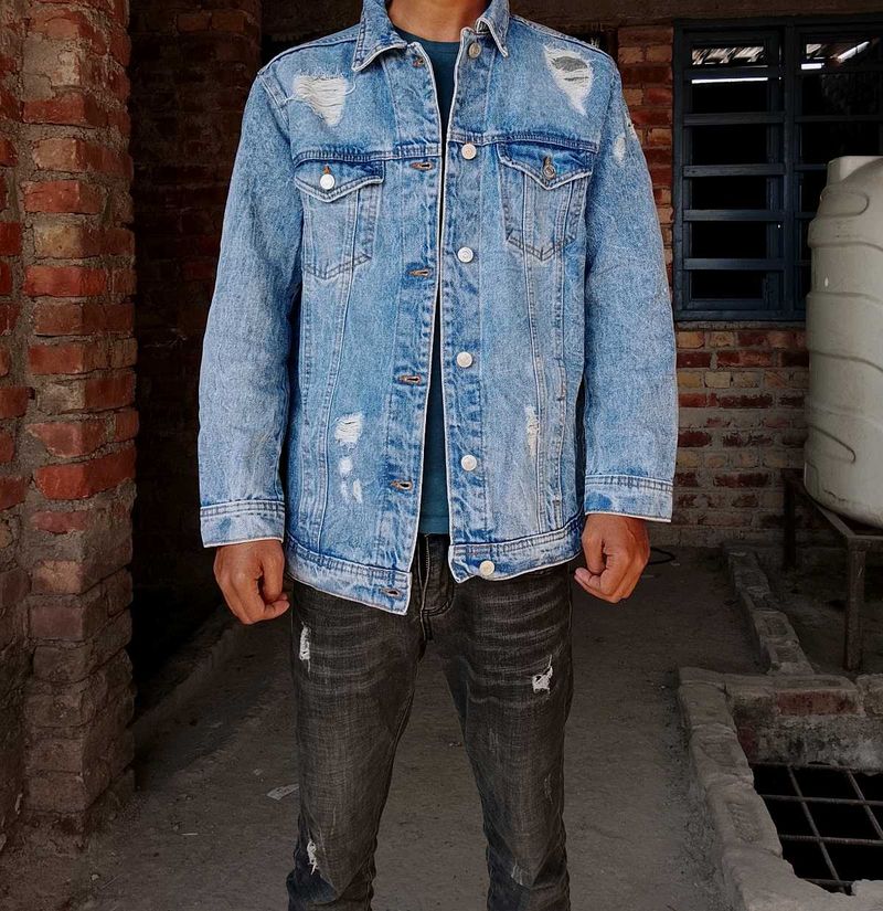 Distressed Denim Jacket