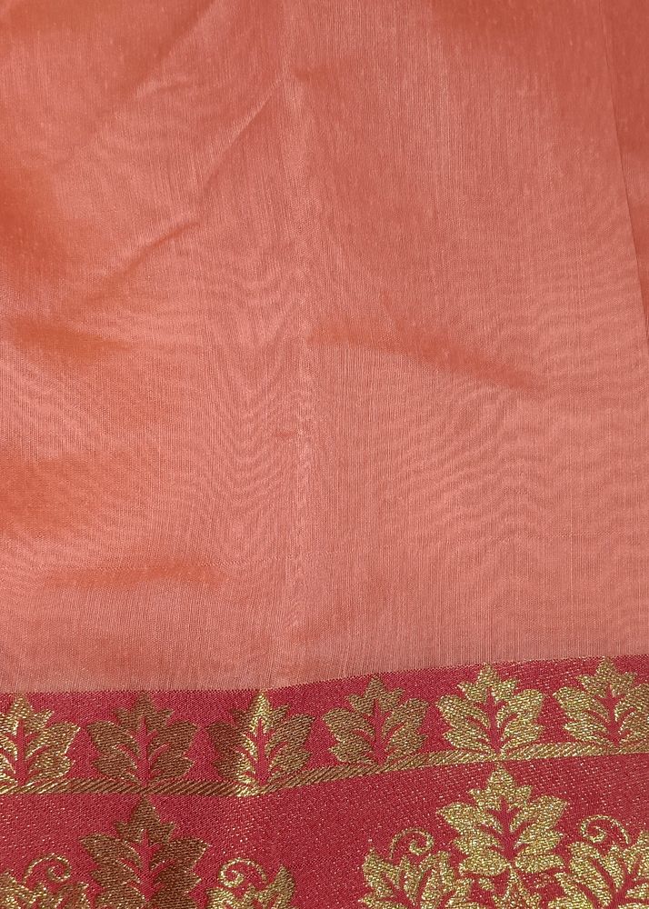 Brand New Peach Color Saree