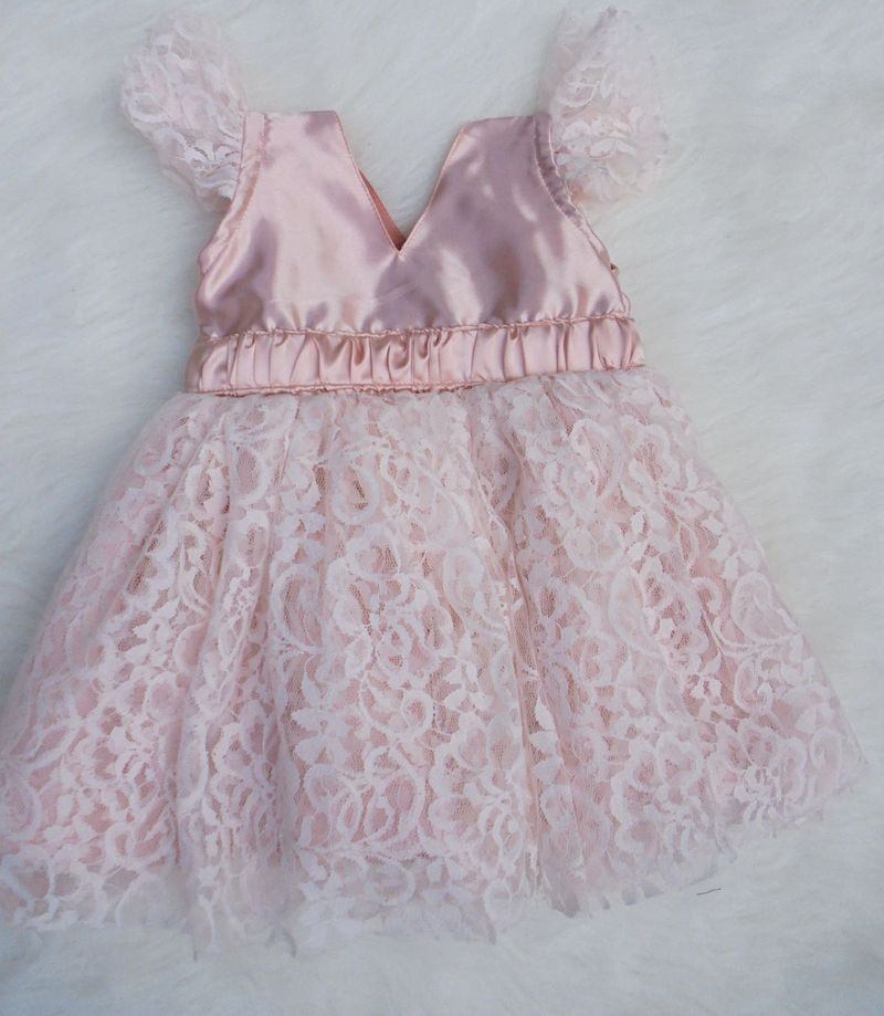 Cute Pink Lace Baby Dress