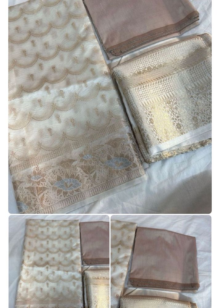 White Banarasi Suit