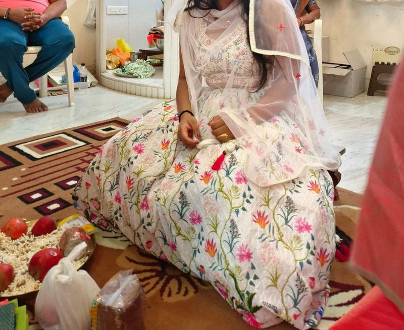 Full chickenkari lehenga