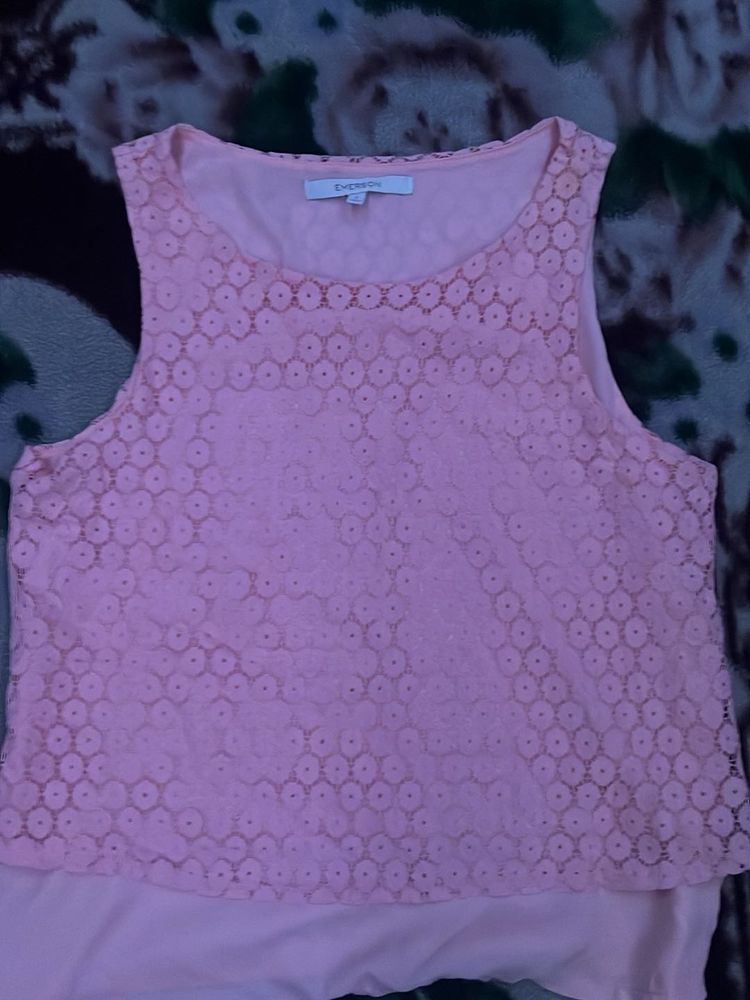 Pink Lace Top