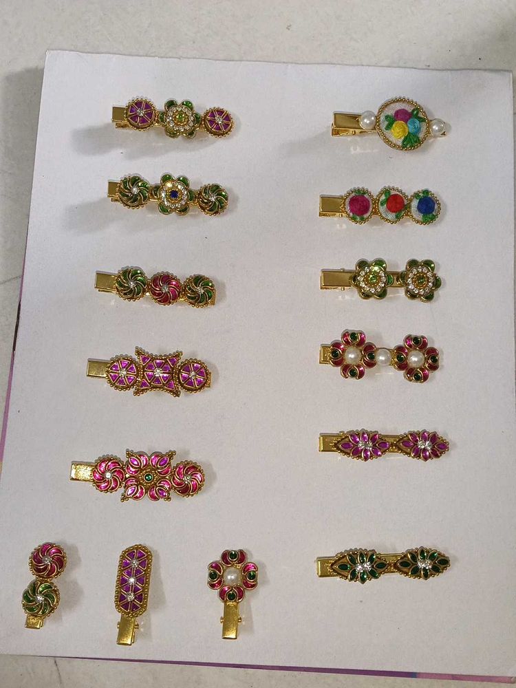 Vintage Style Hair Clips - Set of 12