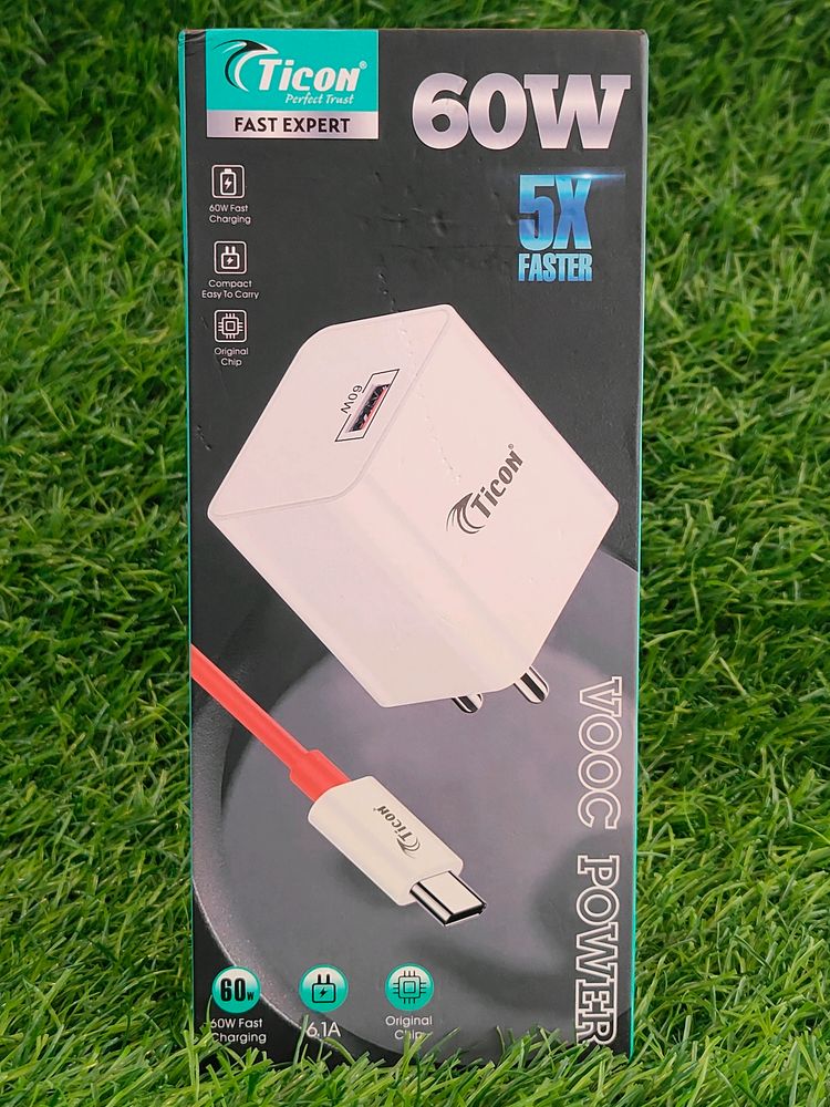 Ticon Vooc Power 60W 5x Faster 6.1A Charger