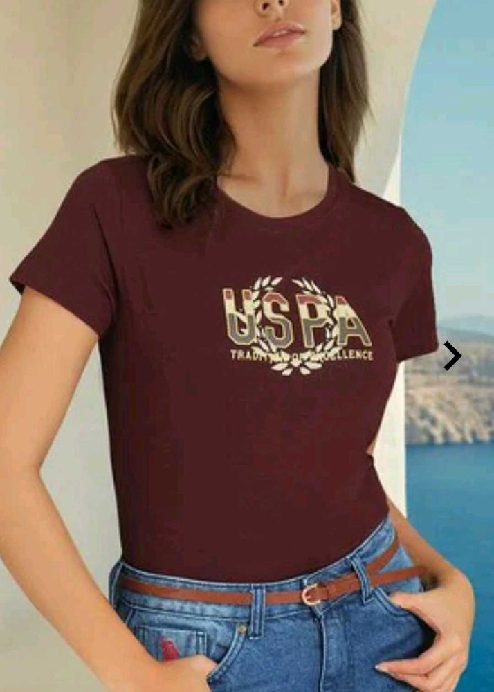 Maroon Us Polo Tshirt