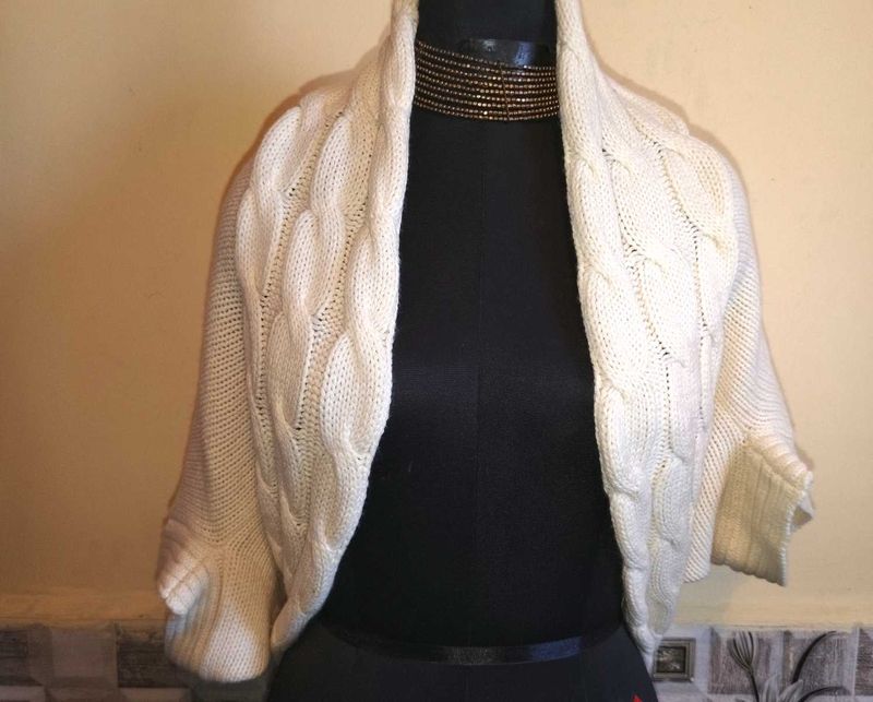 🎁Buy 2 Get 1 Free🎁Cream Knit Shrug
