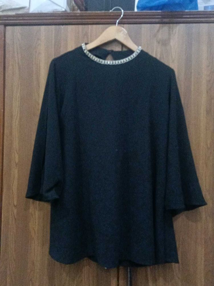 Elegant Black Embellished Top