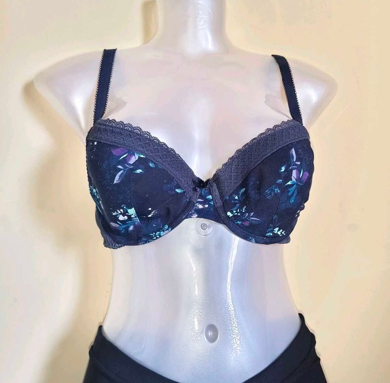 M&amp;S Floral Print Bra (one hook broken)