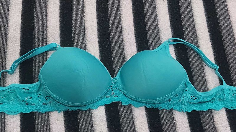 Teal Lace Bra