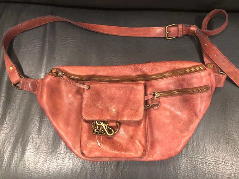 Red Leather Crossbody Bag