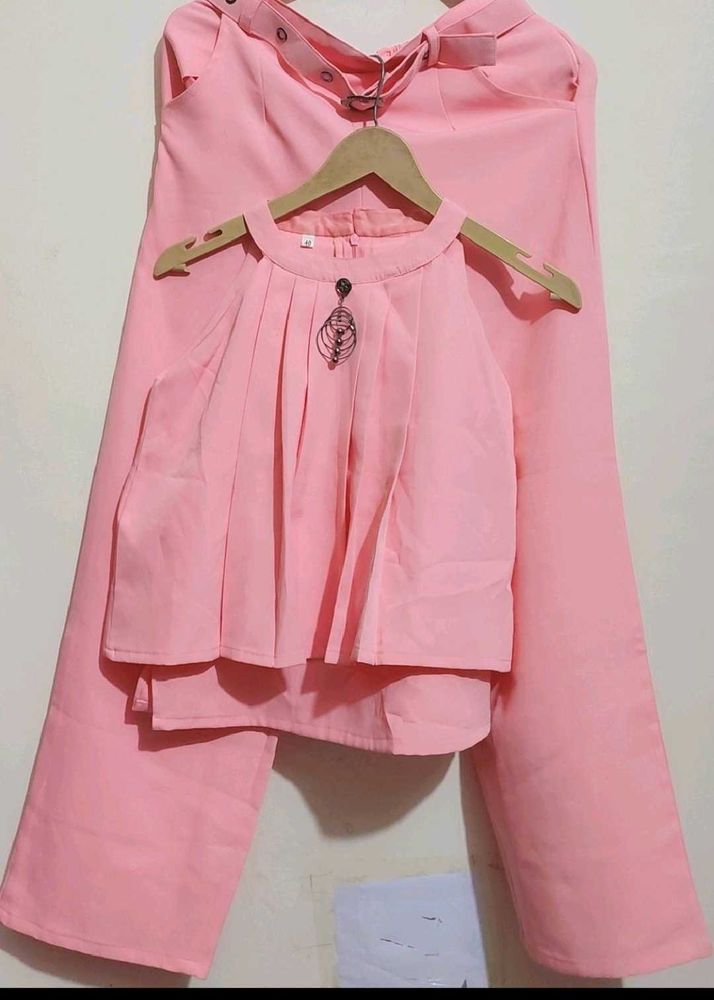 Pink 2Pcs Set For 10- 12 Year Girl, Bust- 28 to 30