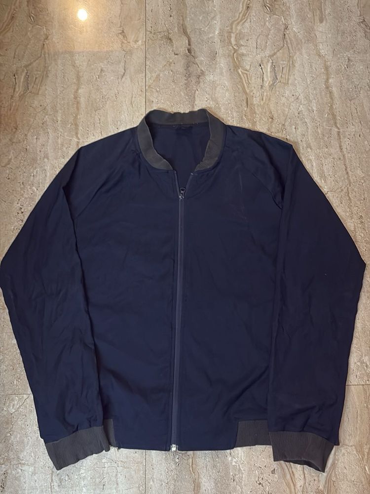 Navy Blue Bomber Jacket