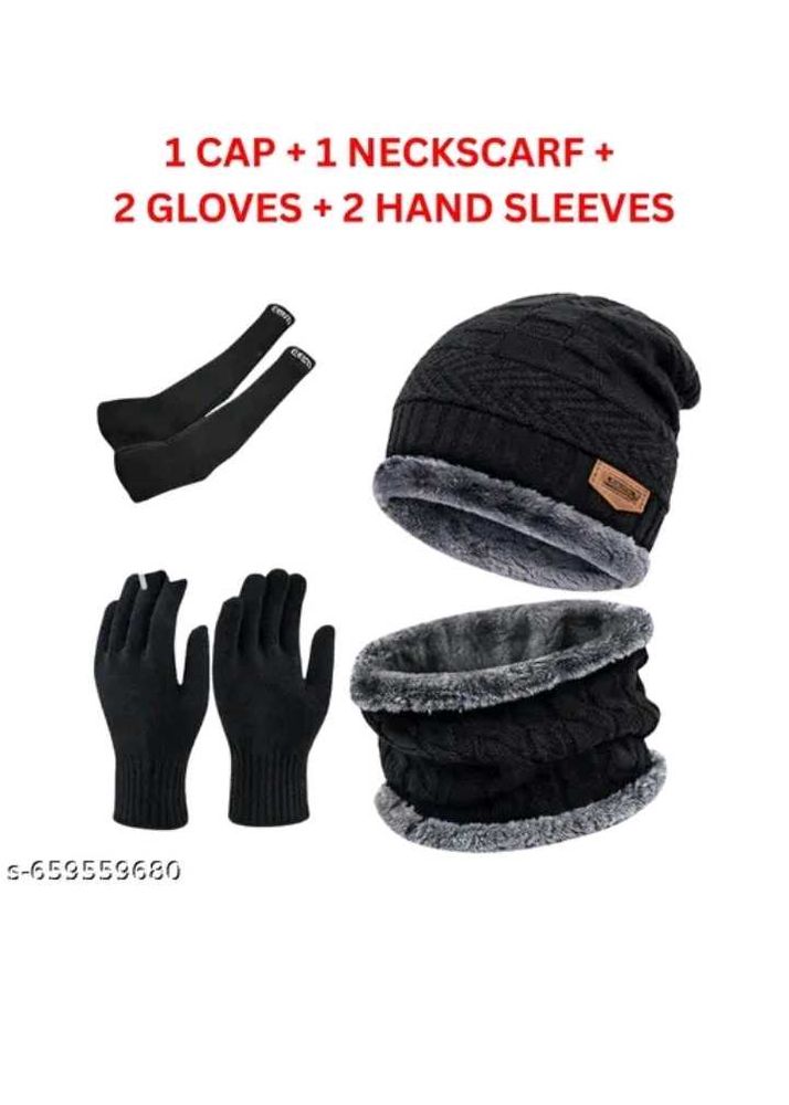 Winter Set: Cap, Scarf, Gloves &amp; Sleeves