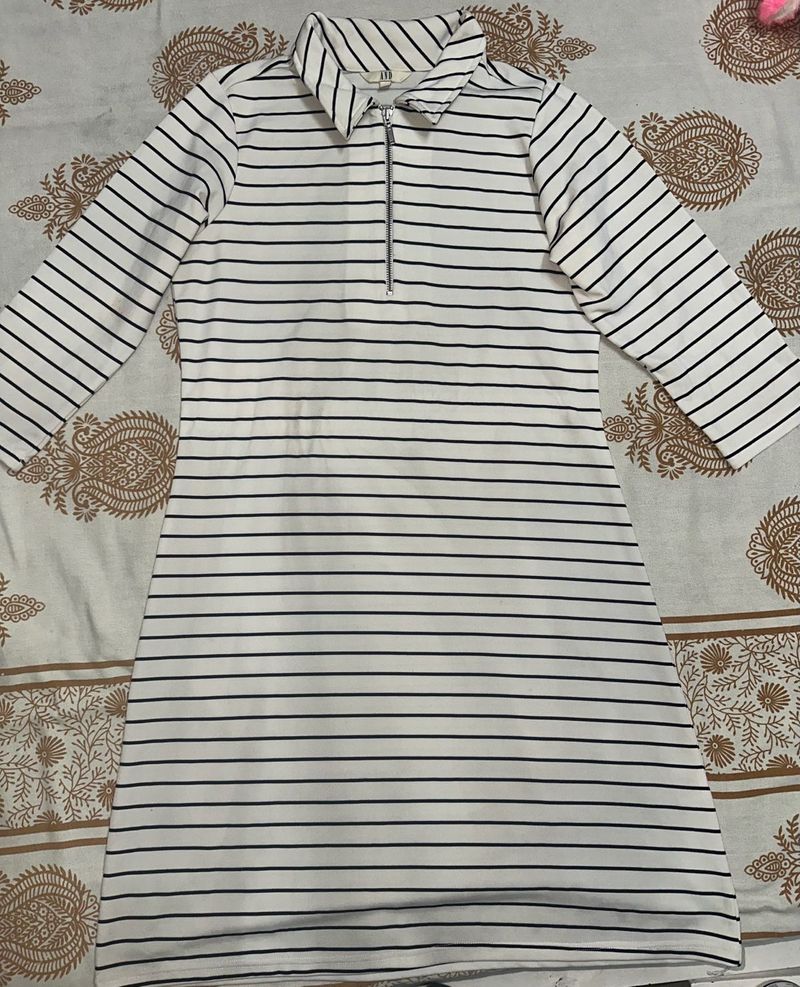 Striped Shirt Dress