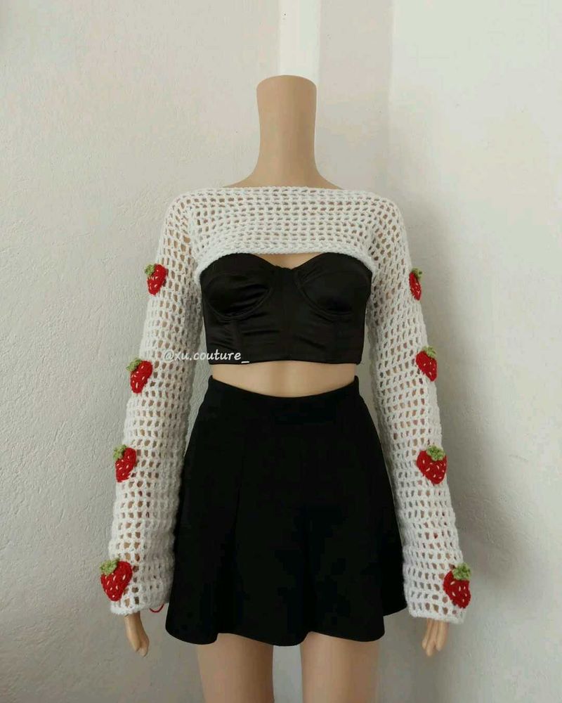 Crochet White Bolero 🍓