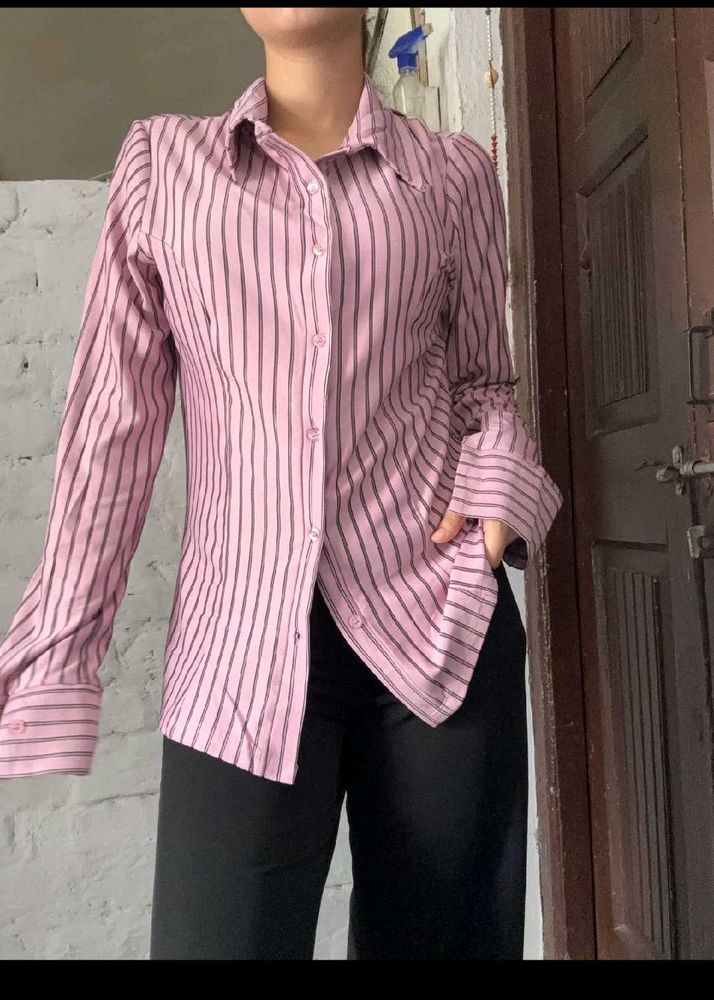 Striped Button-Down Top combo