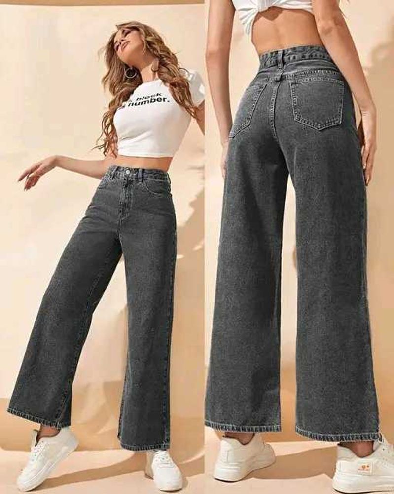 Wide Leg Denim Jeans