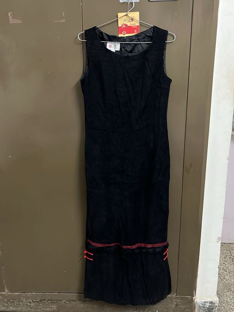 Elegant Black Chinese Style Maxi Dress