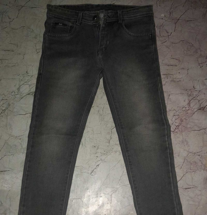 Gray Wash Denim Jeans