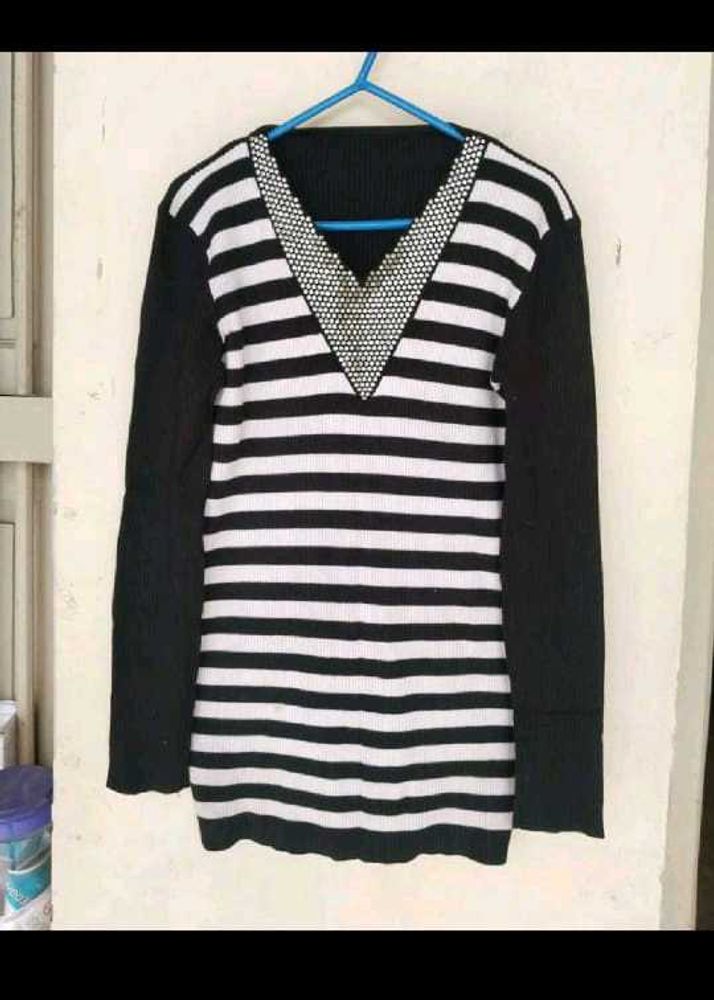 Striped V-Neck Sweater