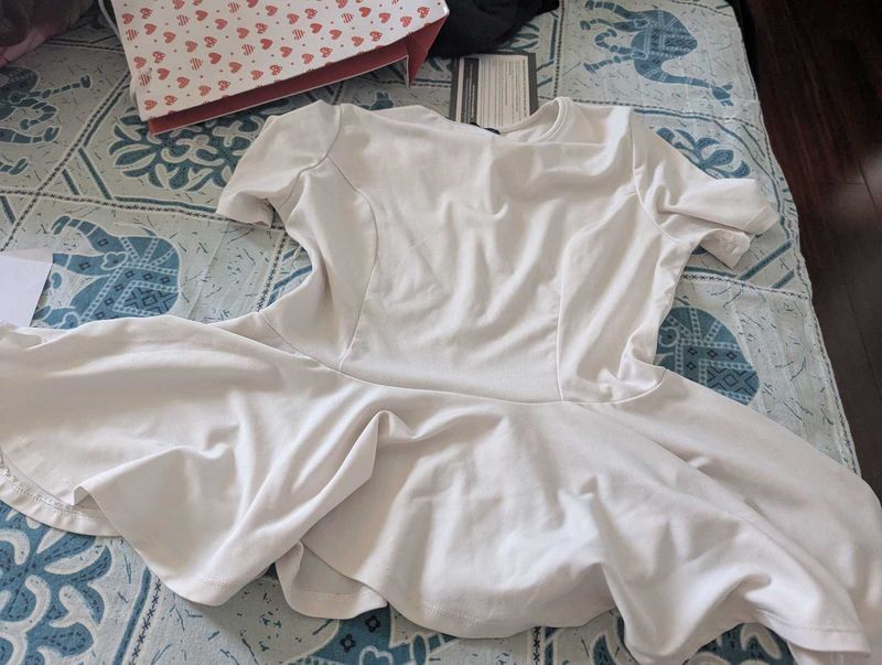 White Peplum top