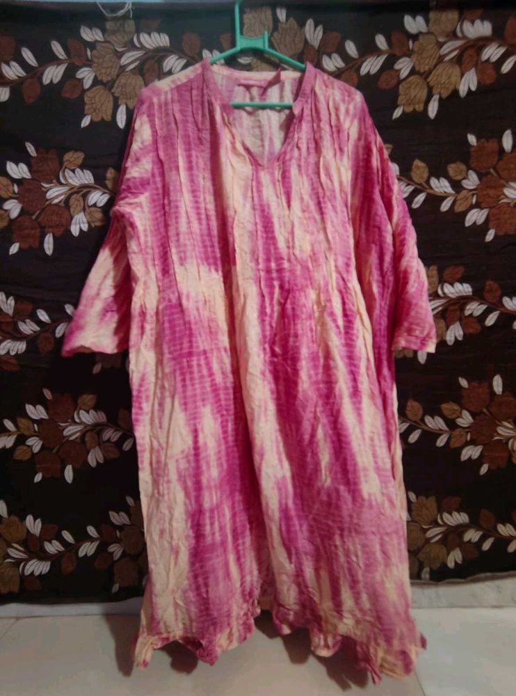 Pink Tie-Dye Kurta