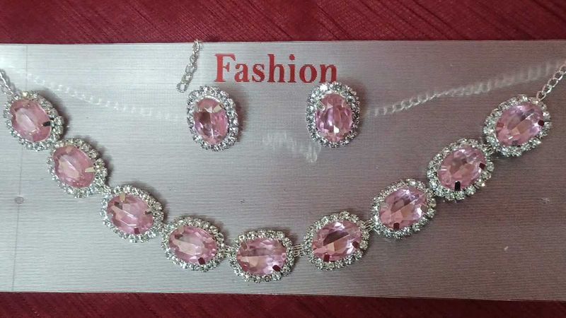 Pink Gemstone Jewelry Set