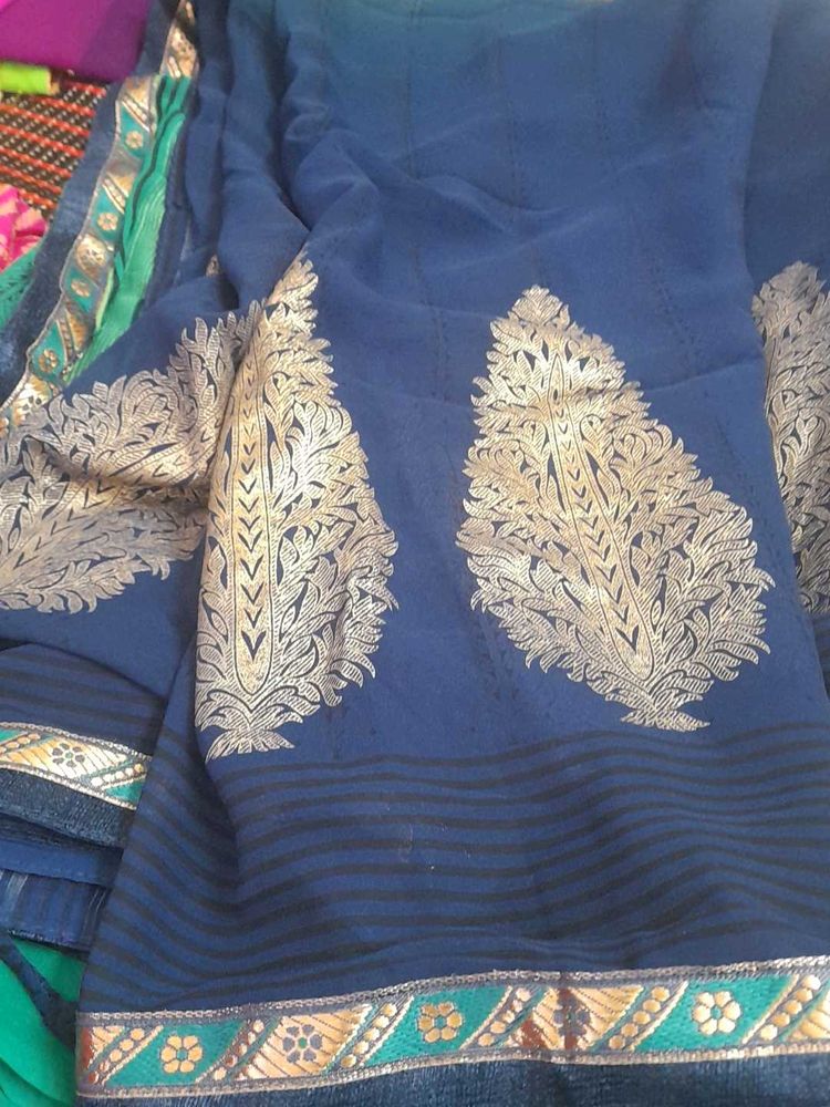 Elegant Blue Saree