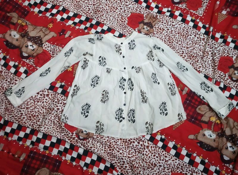 Athena White Peplum Top