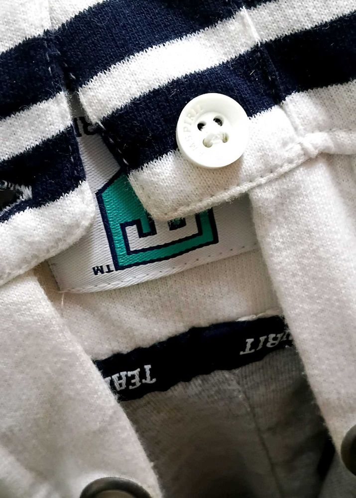 Striped Hooded Team Spirit T-Shirt