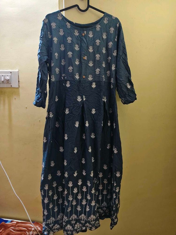 Elegant Blue Printed Kurta