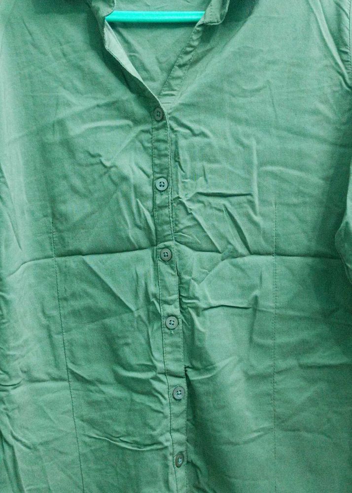 Green Button-Down Shirt