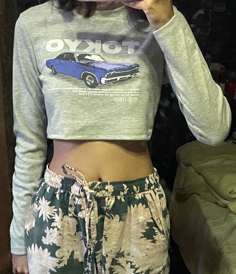 Cute Graphic Crop Top