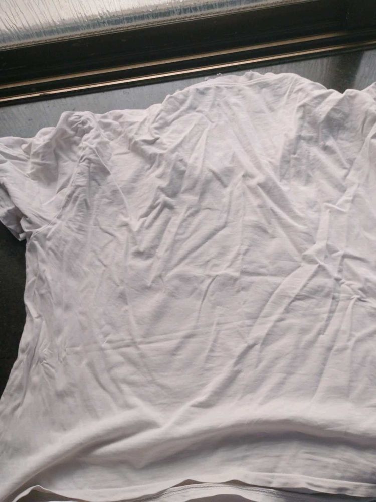 Plain White Casual T-Shirt