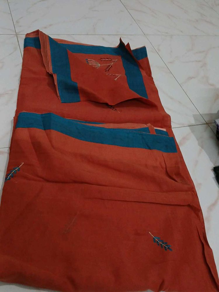 Saree With Border Cotton