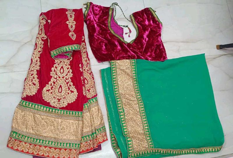 Halfsaree With Blouse And Voni