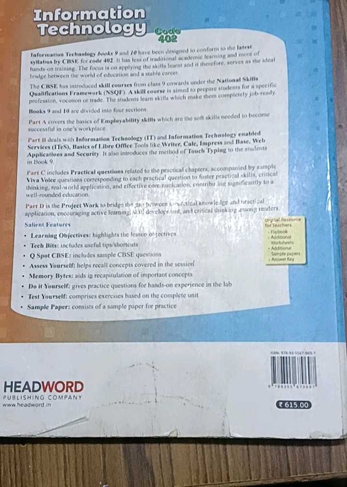 Information Technology Textbook class 9