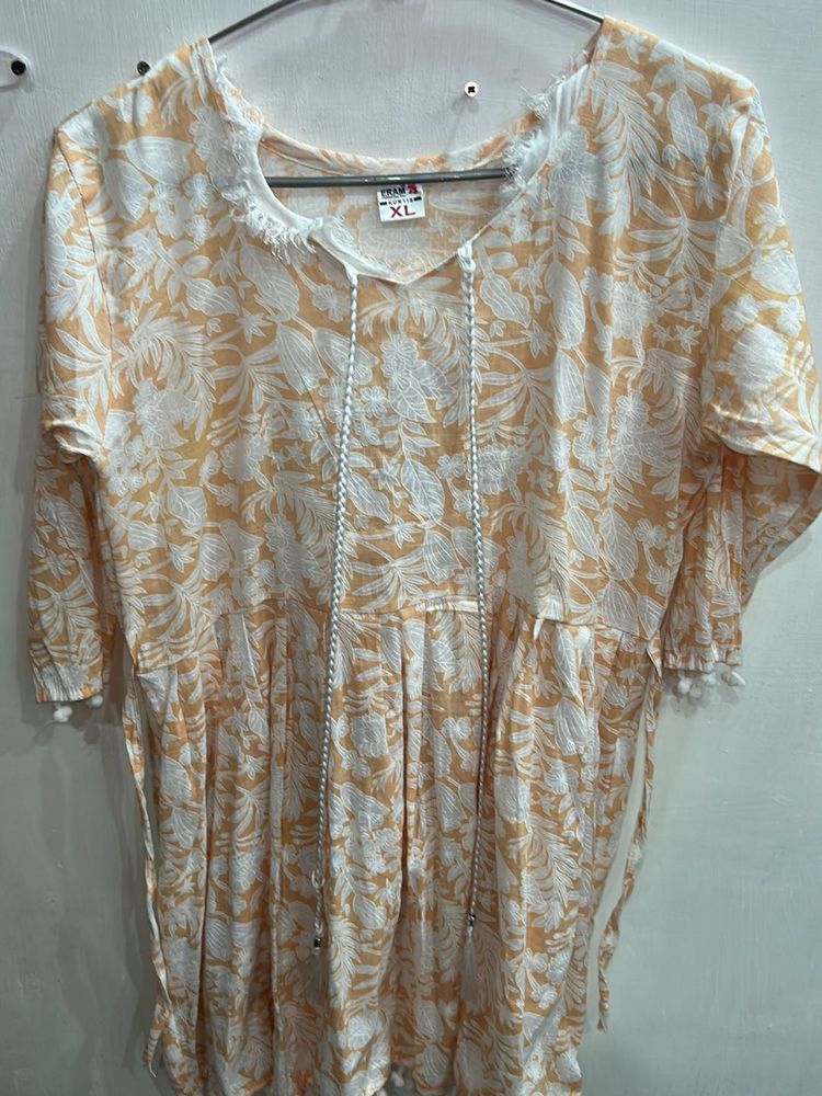 Floral Print Tunic Top