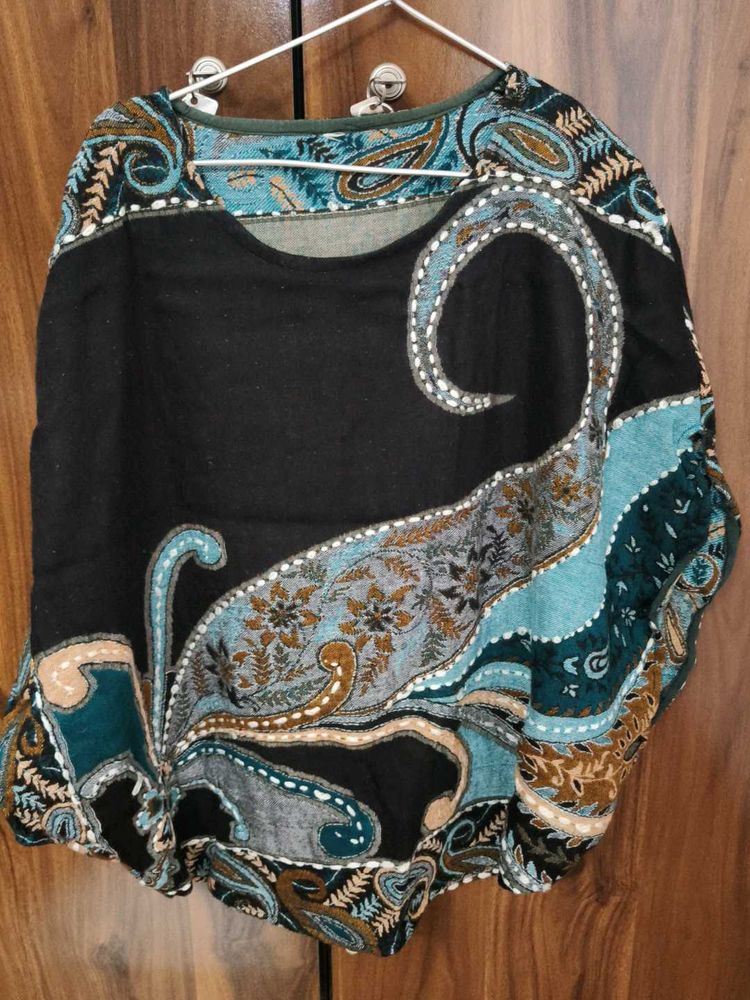 Boho Paisley  Poncho Top