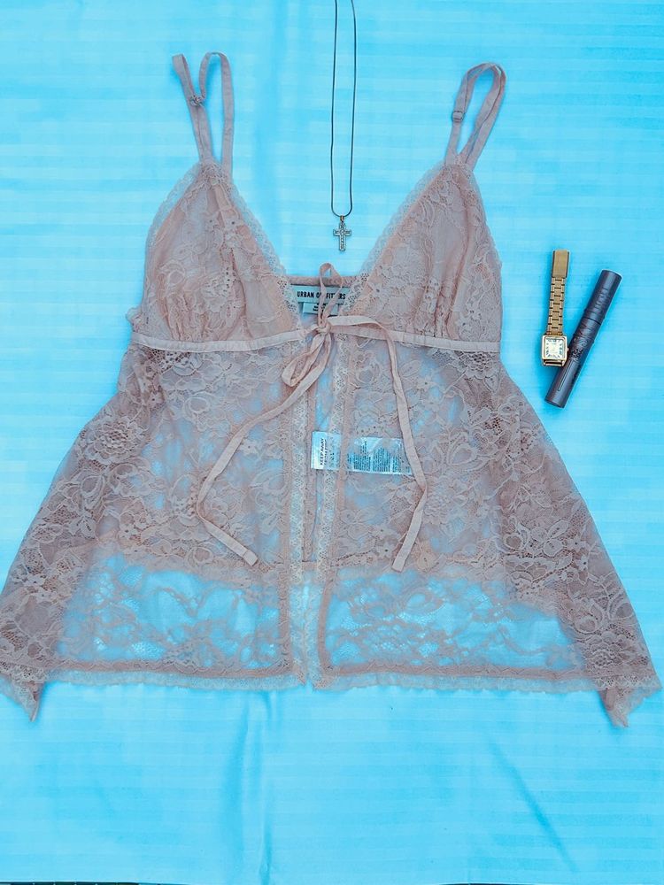 Urban Outfitters Lace Tie-Front Cami Top